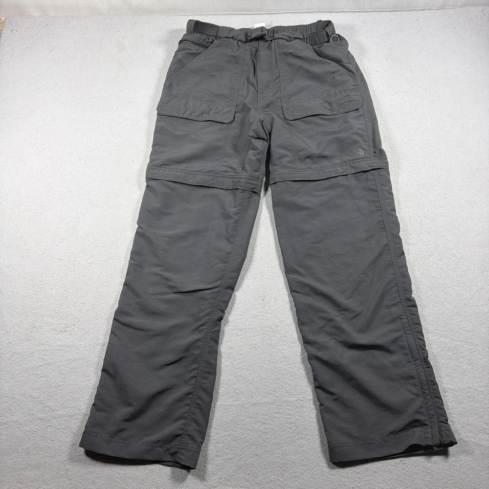 The North Face Pants Mens 32x29 Gray Convertible Cargo Nylon Hiking Travel
